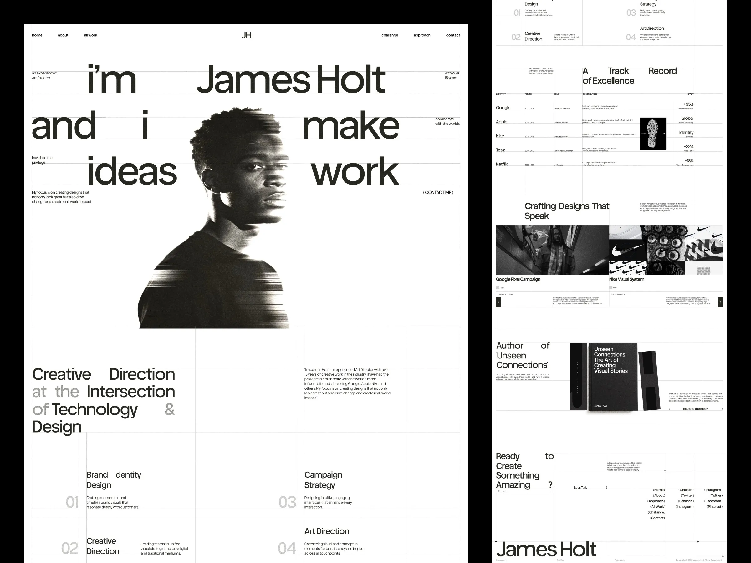James Holt art director portfolio website