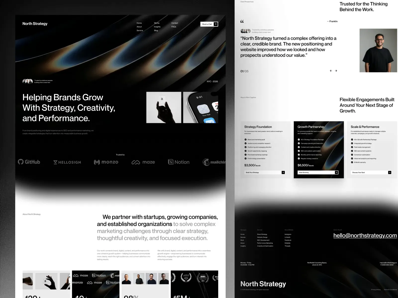 NS website design